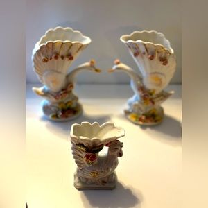 Vintage Mid-century Ceramic Swan Vase